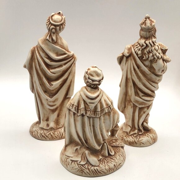 Vtg Atlantic Mold Co. Hand Painted Set of 3 Wise Men Replacements Nativity *Pics - Picture 2 of 10